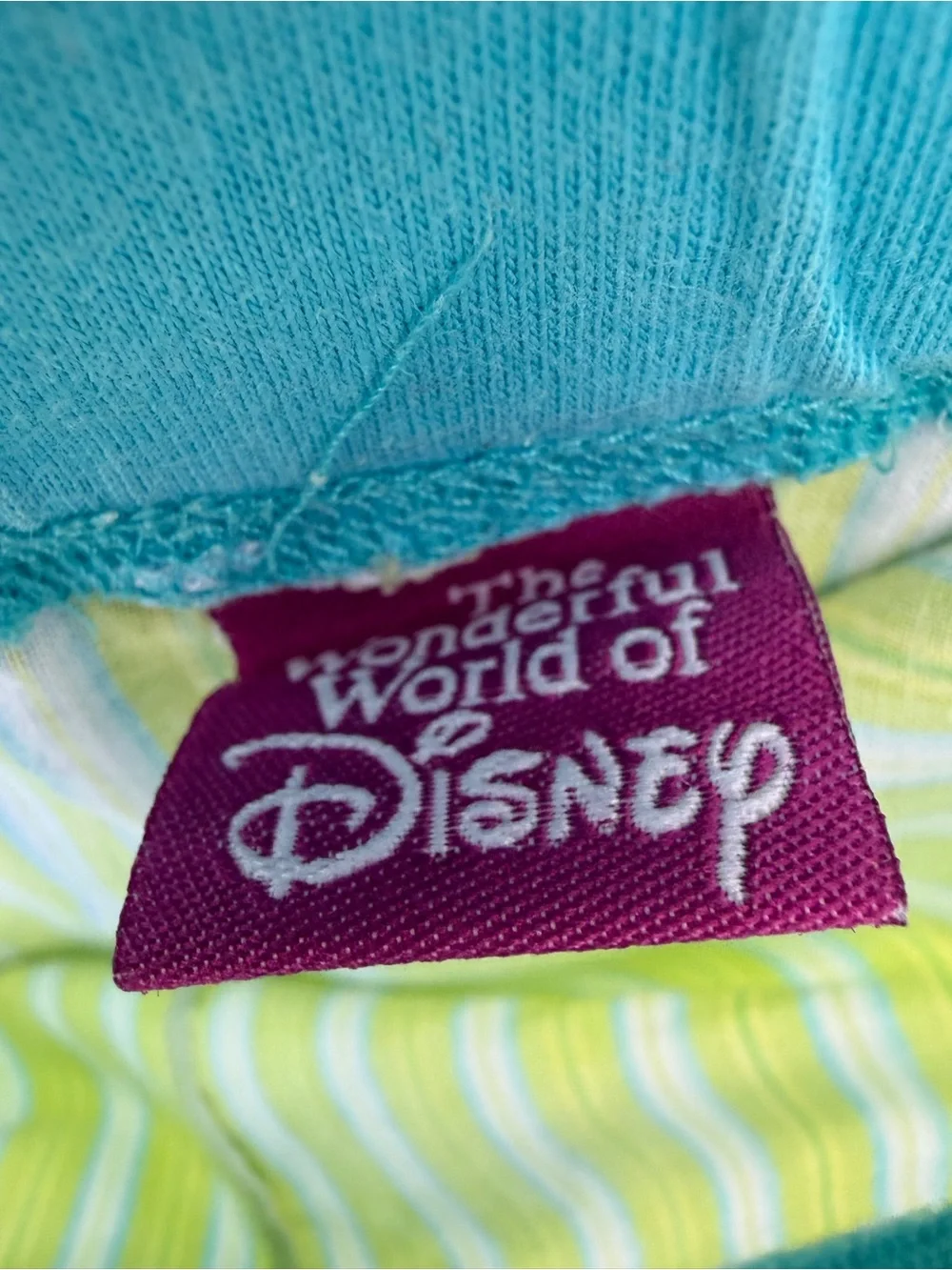 Disney Lime, White & Teal Striped Lounge Capris - Picture 8 of 9